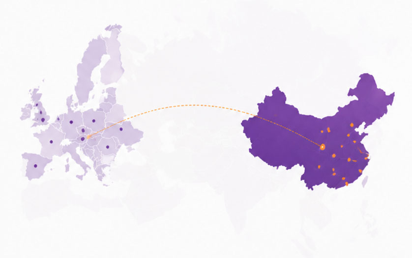 China nach Europa, nahtlos verbunden