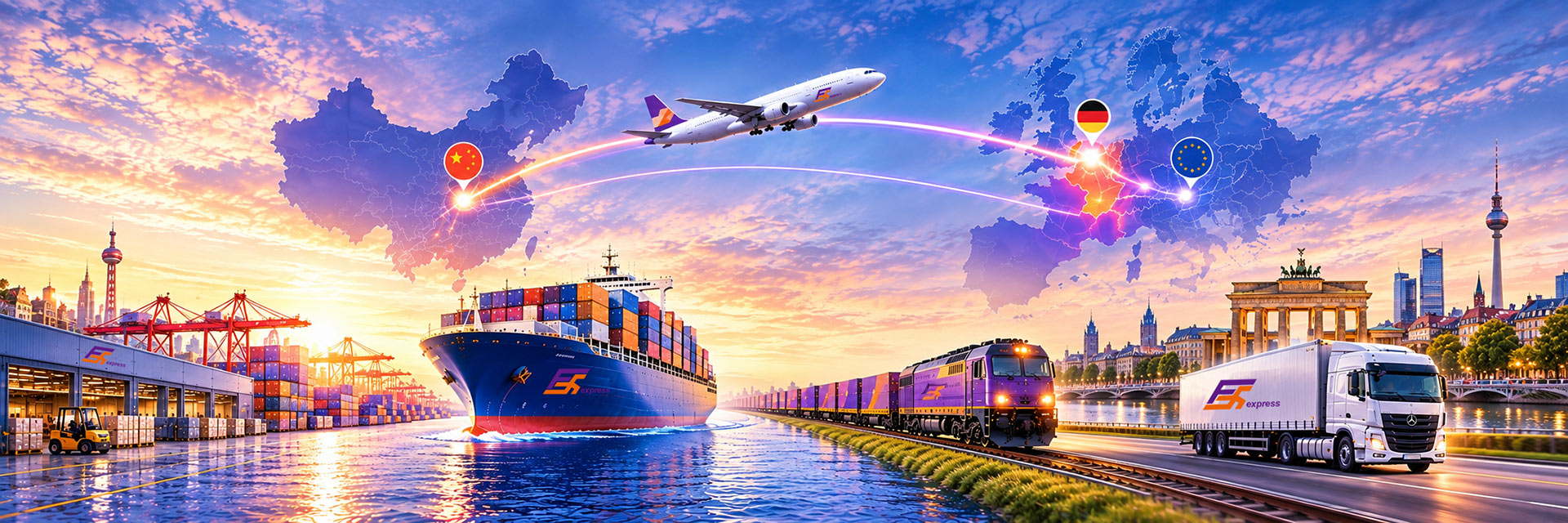 China-Deutschland-Logistik, vollständig kontrolliert.